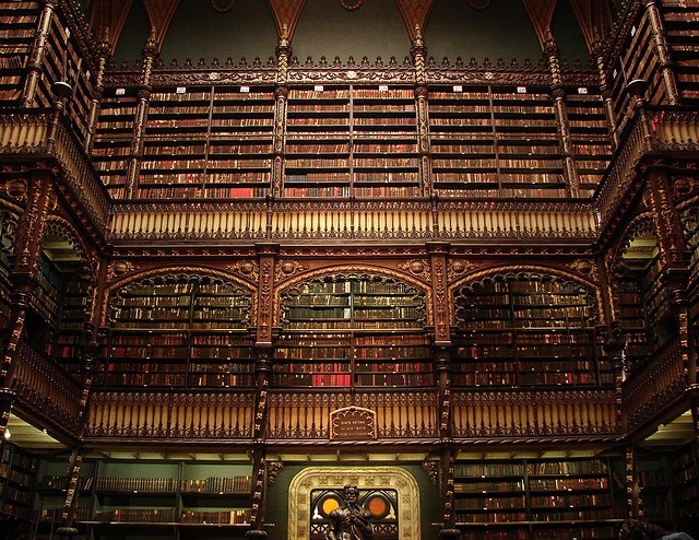 La Biblioteca Real Gabinete Portugues de Leitura en Rio de Janeiro, Brasil